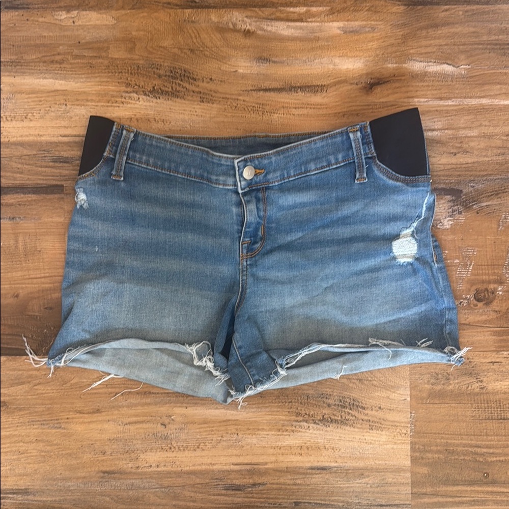 Maternity Denim Blue Women's Shorts - Size 10